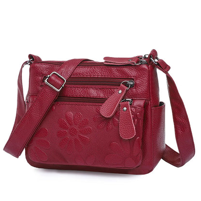 2 Layers Casual Women's Bags New Small Printing Shoulder Crossbody Handbags and Purse Multi-pocket Leather Messenger Sac Bolsa