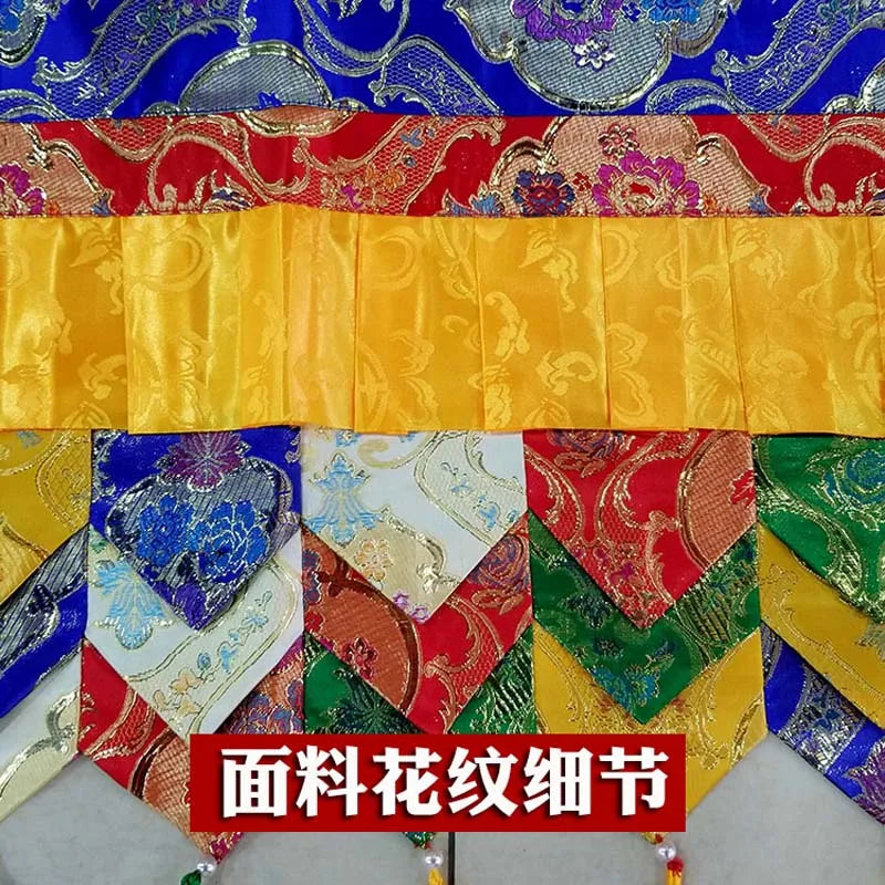 2 Meters long Buddha hall Temple decoration Buddhism family Embroidery wall Hanging table Altar Enclosing curtain draperies