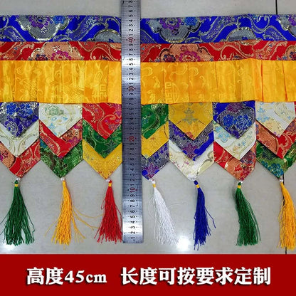 2 Meters long Buddha hall Temple decoration Buddhism family Embroidery wall Hanging table Altar Enclosing curtain draperies