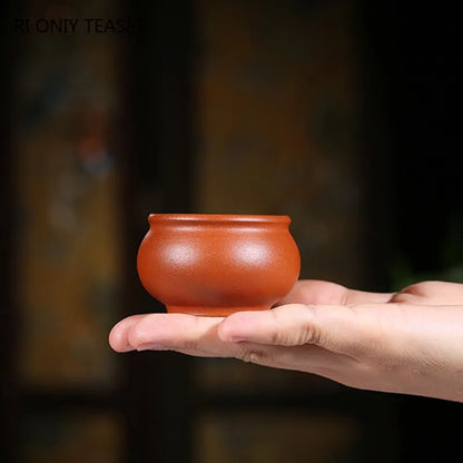 2 Pcs/set Authentic Yixing Handmade Purple Clay Teacup Travel Portable Meditation Cup Tea Bowl Master Cup Chinese Zisha Tea Set