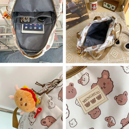 2 Set strawberry Printing Women Backpack High Quality Waterproof Backpacks for Teenage Girls Boys Female School Bag Rucksack