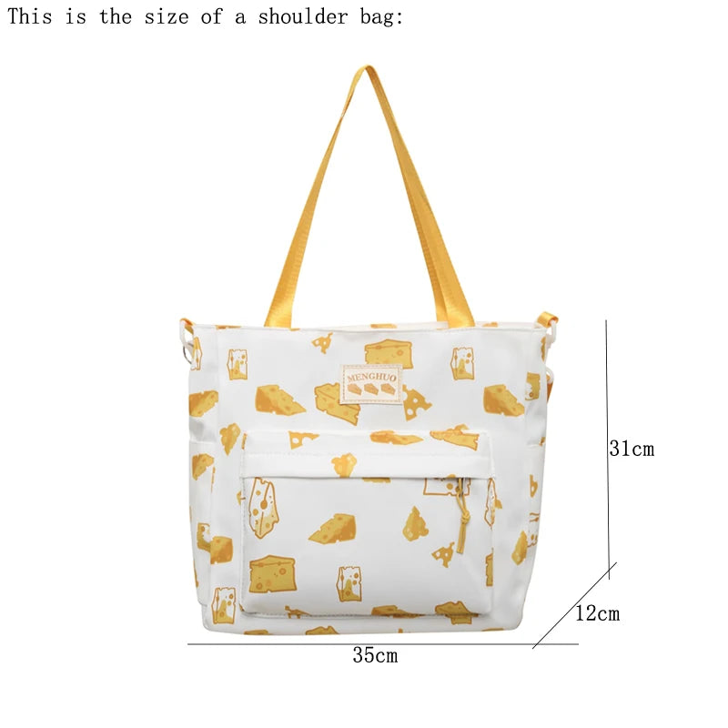 2 Set strawberry Printing Women Backpack High Quality Waterproof Backpacks for Teenage Girls Boys Female School Bag Rucksack