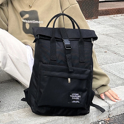 2 Size Female Cute College Backpack Girl Male Travel Book Backpack Nylon Fashion Ladies Leisure Bag Women Laptop Men School Bags