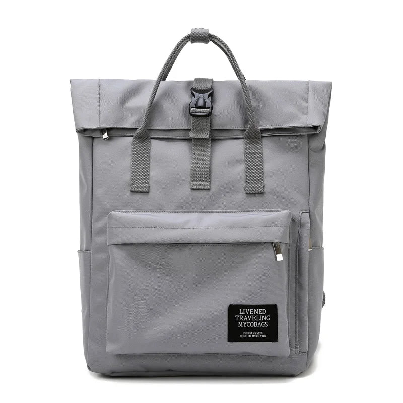 2 Size Female Cute College Backpack Girl Male Travel Book Backpack Nylon Fashion Ladies Leisure Bag Women Laptop Men School Bags