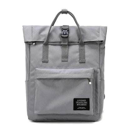 2 Size Female Cute College Backpack Girl Male Travel Book Backpack Nylon Fashion Ladies Leisure Bag Women Laptop Men School Bags