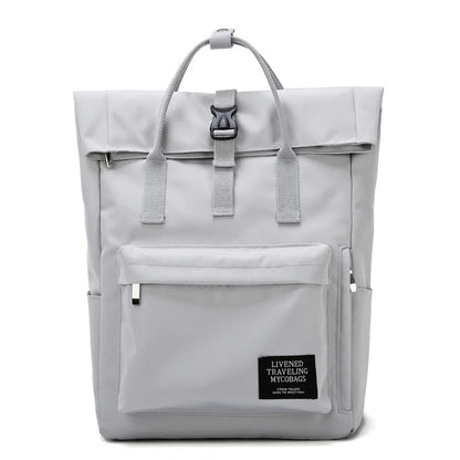 2 Size Female Cute College Backpack Girl Male Travel Book Backpack Nylon Fashion Ladies Leisure Bag Women Laptop Men School Bags