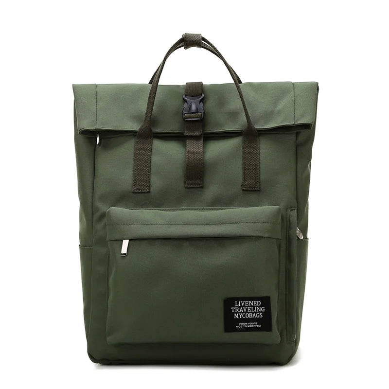 2 Size Female Cute College Backpack Girl Male Travel Book Backpack Nylon Fashion Ladies Leisure Bag Women Laptop Men School Bags
