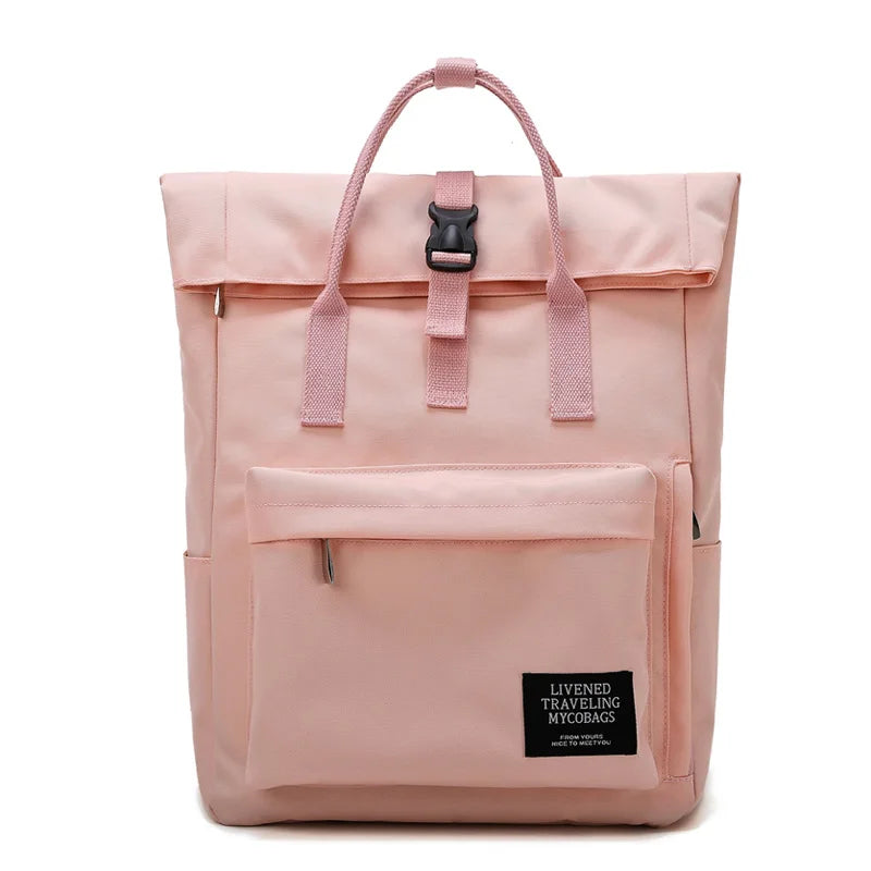 2 Size Female Cute College Backpack Girl Male Travel Book Backpack Nylon Fashion Ladies Leisure Bag Women Laptop Men School Bags