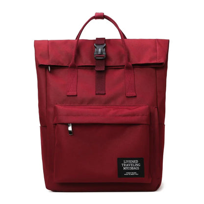 2 Size Female Cute College Backpack Girl Male Travel Book Backpack Nylon Fashion Ladies Leisure Bag Women Laptop Men School Bags