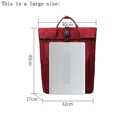 2 Size Female Cute College Backpack Girl Male Travel Book Backpack Nylon Fashion Ladies Leisure Bag Women Laptop Men School Bags