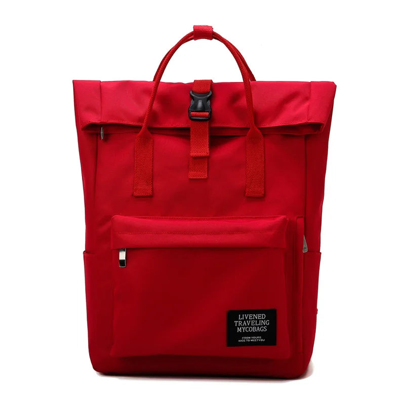 2 Size Female Cute College Backpack Girl Male Travel Book Backpack Nylon Fashion Ladies Leisure Bag Women Laptop Men School Bags