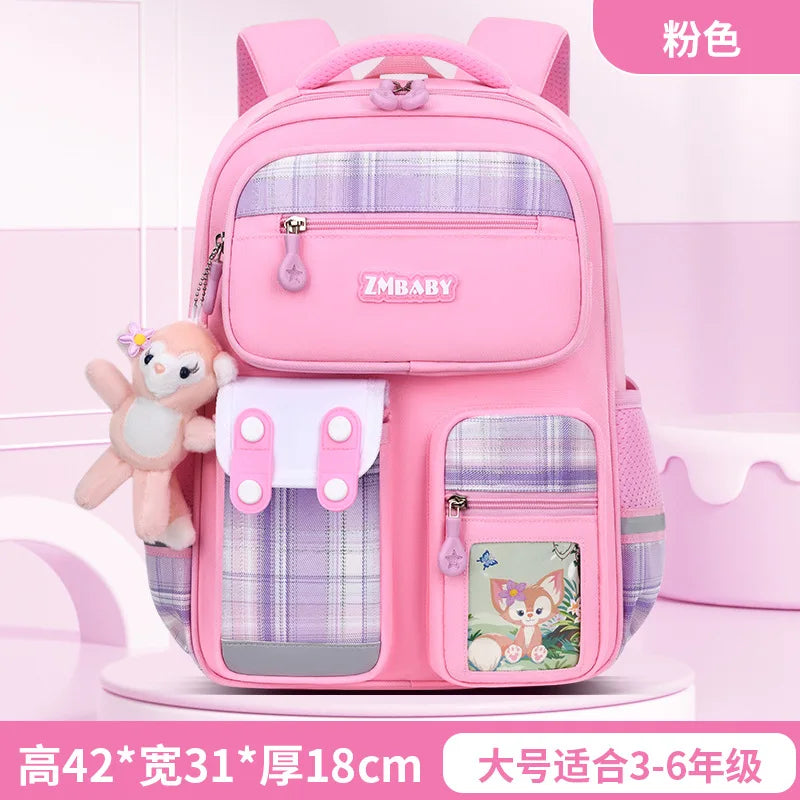 2 Size Waterproof Kids School Backpacks for Teenage Girls Orthopedic School Bags Grade 1-6 Child Book Bag backpack sac Schoolbag