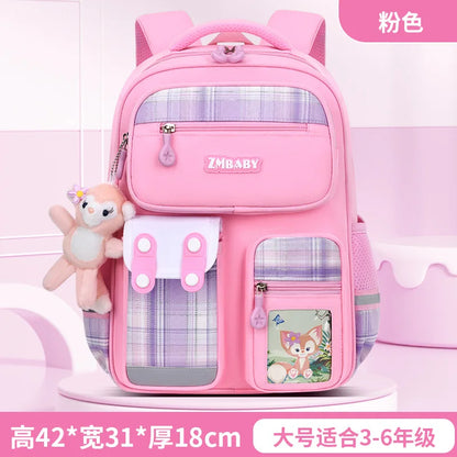2 Size Waterproof Kids School Backpacks for Teenage Girls Orthopedic School Bags Grade 1-6 Child Book Bag backpack sac Schoolbag
