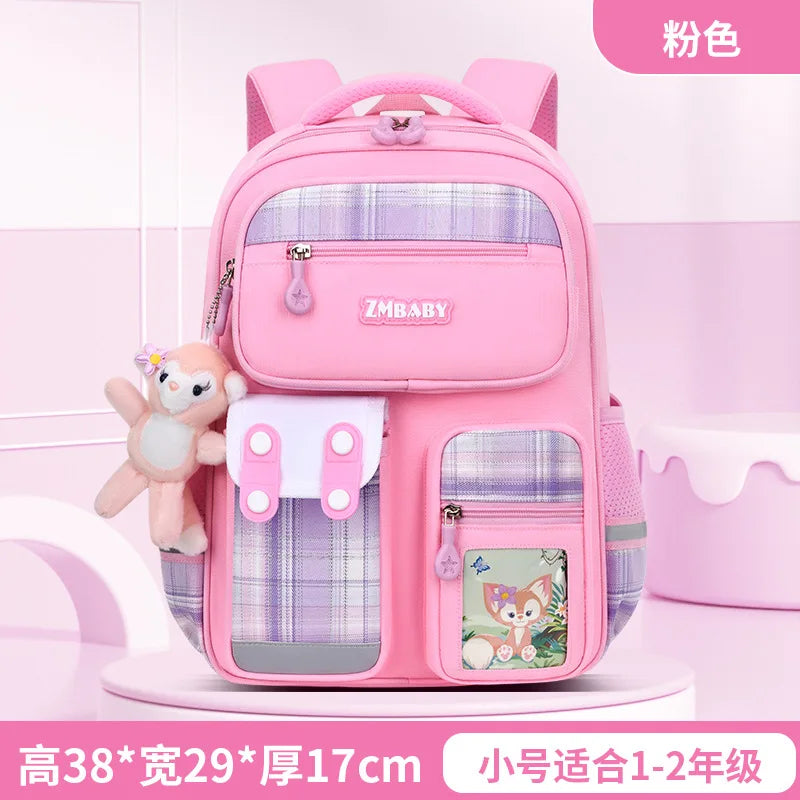 2 Size Waterproof Kids School Backpacks for Teenage Girls Orthopedic School Bags Grade 1-6 Child Book Bag backpack sac Schoolbag