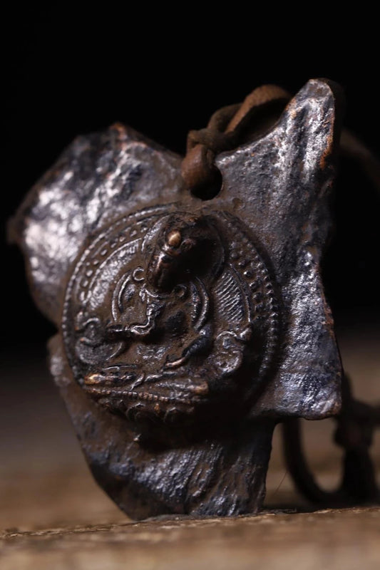 2" Tibet Buddhism Temple Old bronze Old buddha statue Vajra Buddha statue Amulet pendant