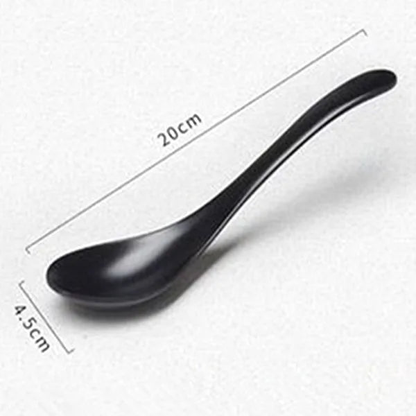 2 pcs Plastic Soup Spoons, Japanese Rice Spoons, Melamine Sauces Soup Spoon, Porridge Spoon, Ramen Pho Wonton