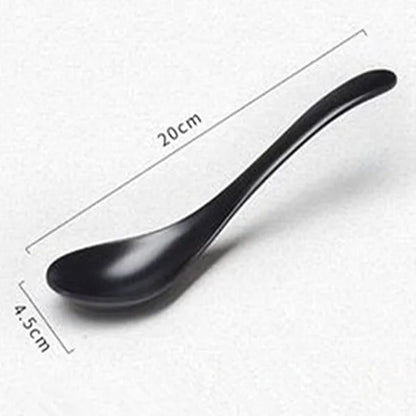 2 pcs Plastic Soup Spoons, Japanese Rice Spoons, Melamine Sauces Soup Spoon, Porridge Spoon, Ramen Pho Wonton