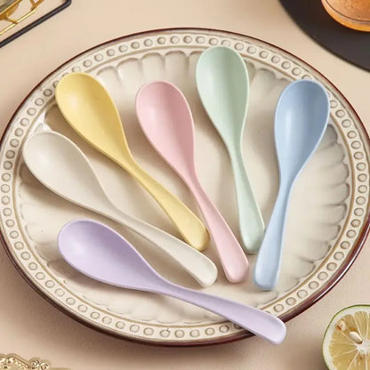 2 pcs Rice Spoon , Japanese Kitchen Supplies, Soup Spoon, Tableware Kitchen Utensils, Wheat Straw Dinnerware, R017
