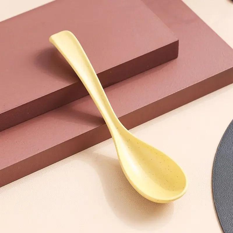 2 pcs Rice Spoon , Japanese Kitchen Supplies, Soup Spoon, Tableware Kitchen Utensils, Wheat Straw Dinnerware, R017