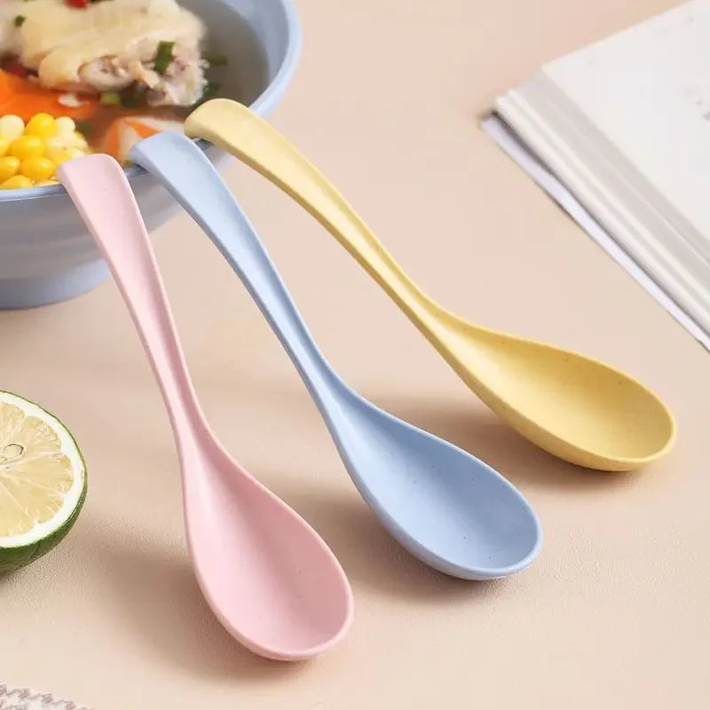 2 pcs Rice Spoon , Japanese Kitchen Supplies, Soup Spoon, Tableware Kitchen Utensils, Wheat Straw Dinnerware, R017