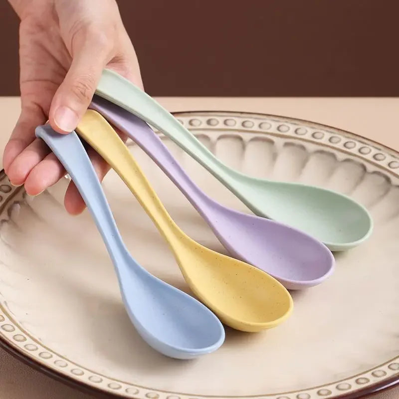 2 pcs Rice Spoon , Japanese Kitchen Supplies, Soup Spoon, Tableware Kitchen Utensils, Wheat Straw Dinnerware, R017