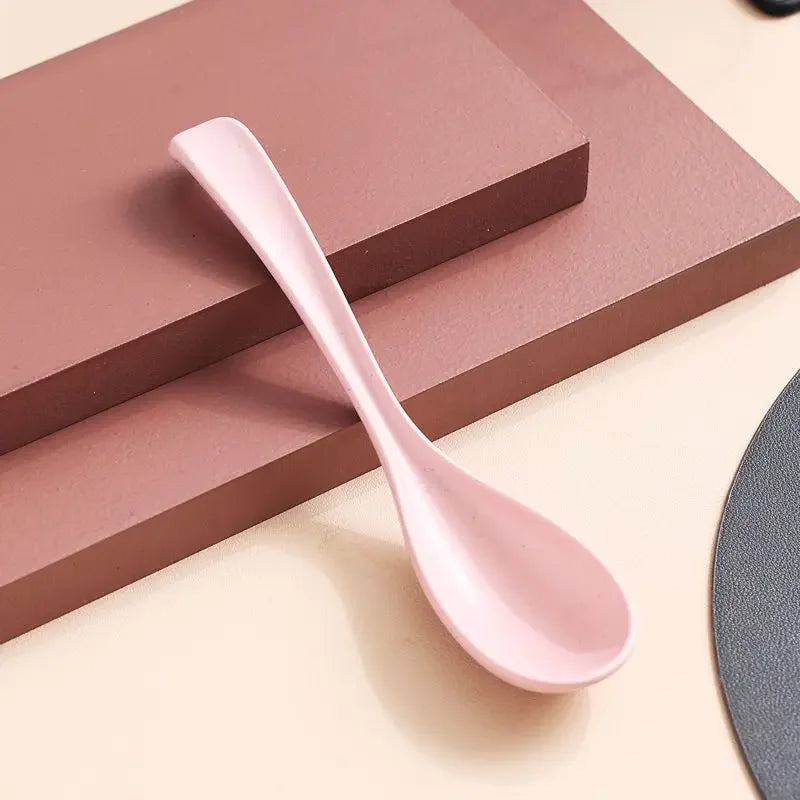 2 pcs Rice Spoon , Japanese Kitchen Supplies, Soup Spoon, Tableware Kitchen Utensils, Wheat Straw Dinnerware, R017