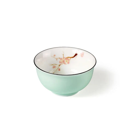 2 pcs/lot Chinese Ceramics Teacup Exquisite hand-painted Plum blossom pattern Tea bowl Master Cup Teaware Drink tea accessories
