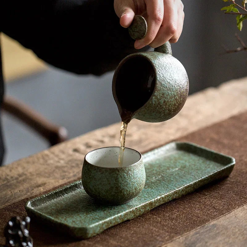 2 pcs/lot Japanese-style Ceramic Teacup Handmade Boutique Pottery Tea Bowl Tea ceremony Accessories Portable Personal Single Cup