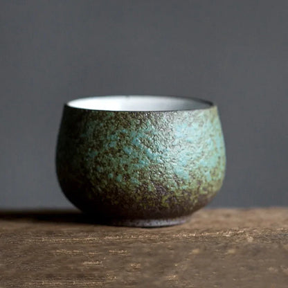 2 pcs/lot Japanese-style Ceramic Teacup Handmade Boutique Pottery Tea Bowl Tea ceremony Accessories Portable Personal Single Cup
