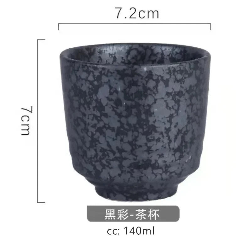 2 pcs/set Japanese Ceramic Teacup Coffee cup Retro Handmade Tea Bowl Chinese Tea set Accessories Personal Single Cup Drinkware