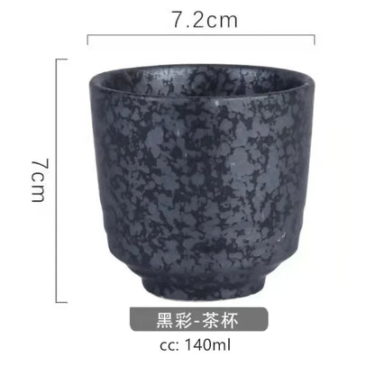 2 pcs/set Japanese Ceramic Teacup Coffee cup Retro Handmade Tea Bowl Chinese Tea set Accessories Personal Single Cup Drinkware