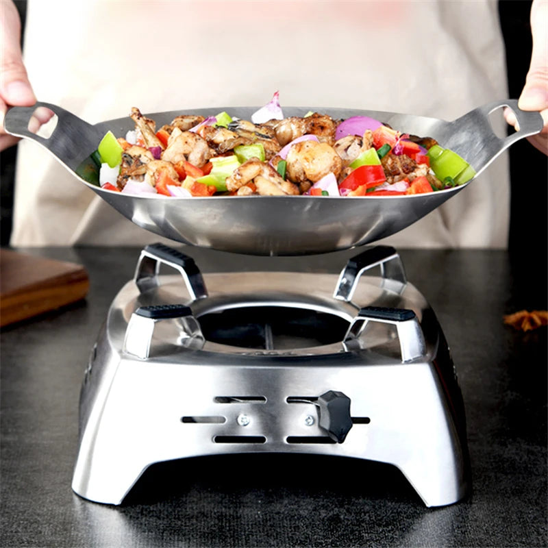 20-22cm Solid Boilersmall Dry Hot Pot kitchen utensils Stainless Steel Alcohol Stove Household /commercial Small Chafing Dish