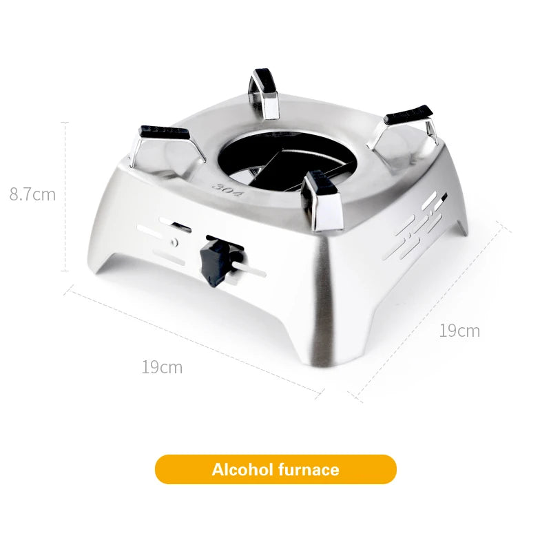 20-22cm Solid Boilersmall Dry Hot Pot kitchen utensils Stainless Steel Alcohol Stove Household /commercial Small Chafing Dish