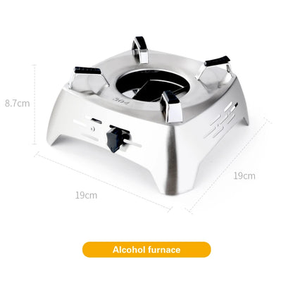 20-22cm Solid Boilersmall Dry Hot Pot kitchen utensils Stainless Steel Alcohol Stove Household /commercial Small Chafing Dish