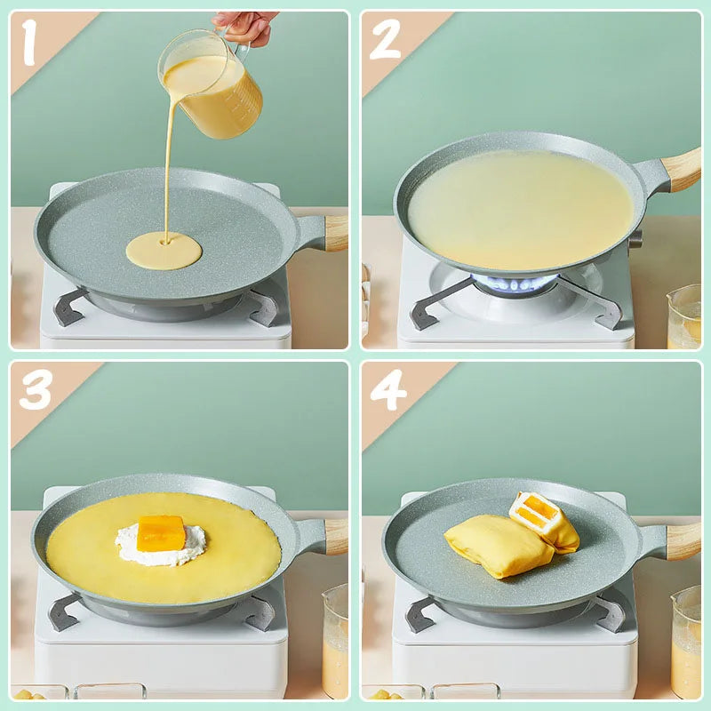 20/24/28 Kitchen Utensils Pan Non-Stick Pan Maifan Stone Induction Cooker Cookware Frying Pan Thick Bottom Egg Pans Cooking Pot