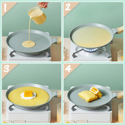 20/24/28 Kitchen Utensils Pan Non-Stick Pan Maifan Stone Induction Cooker Cookware Frying Pan Thick Bottom Egg Pans Cooking Pot