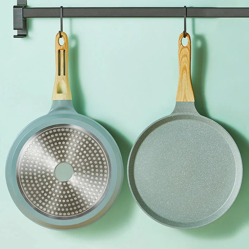 20/24cm Korean Aluminum Grill Frying Pan Durable Nonstick Egg Pancake Omelette Pan Baking Pizza Cooking Pots Kitchen Kitchenware