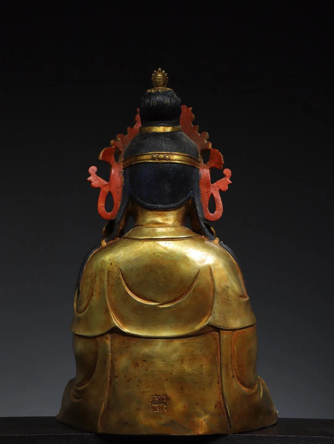 20"Tibet Temple Collection Old Bronze Gilded Northern Wei Buddha Guanyin Bodhisattva Sitting Buddha Worship Hall Town house