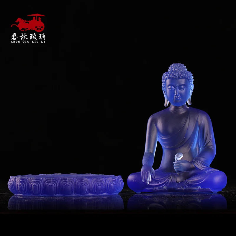 20 cm Coloured glaze Buddha In Five Directions Ornament