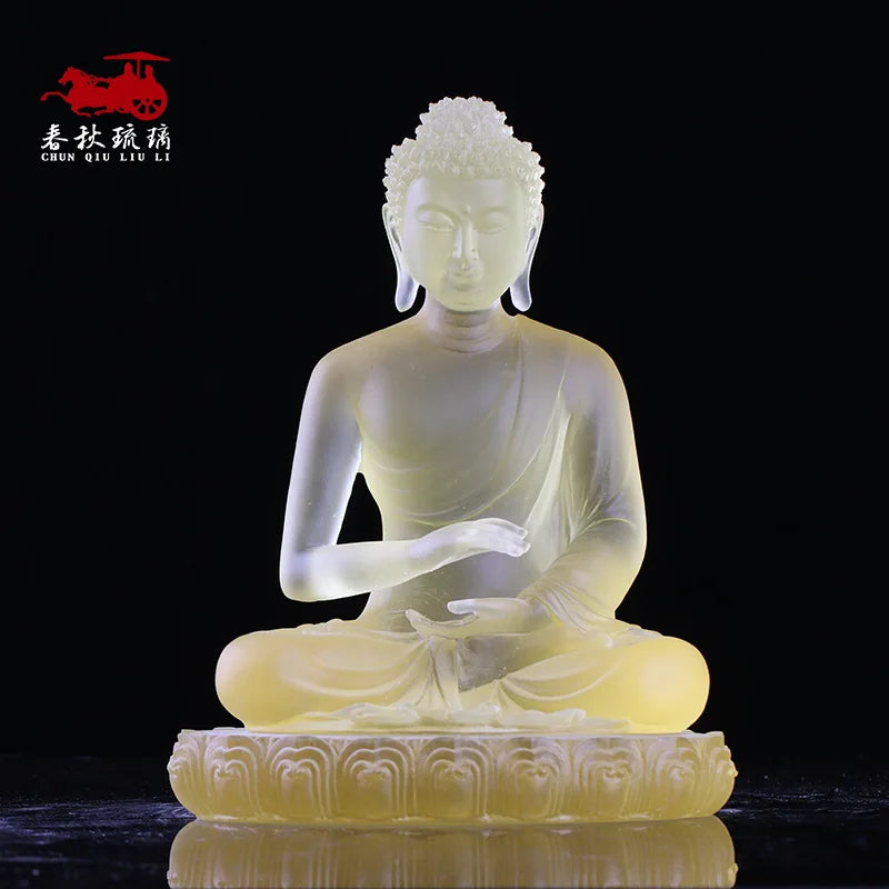 20 cm Coloured glaze Buddha In Five Directions Ornament