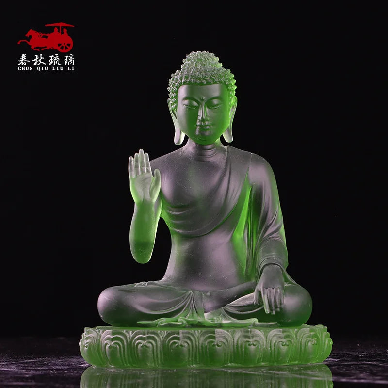 20 cm Coloured glaze Buddha In Five Directions Ornament