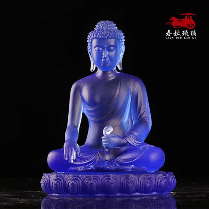20 cm Coloured glaze Buddha In Five Directions Ornament