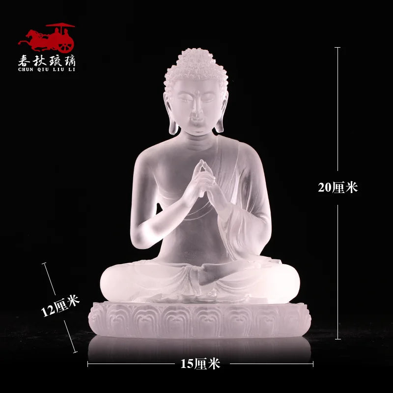 20 cm Coloured glaze Buddha In Five Directions Ornament