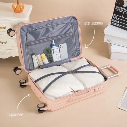 20 inch suitcase women's candy color silent spinner cabin suitcase men's small lightweight trolley suitcase