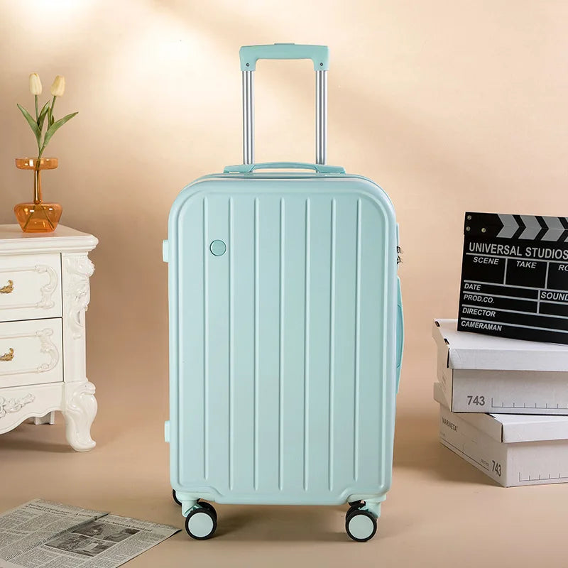20 inch suitcase women's candy color silent spinner cabin suitcase men's small lightweight trolley suitcase