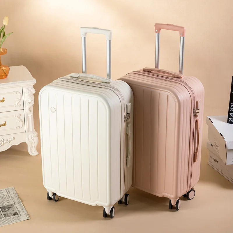 20 inch suitcase women's candy color silent spinner cabin suitcase men's small lightweight trolley suitcase