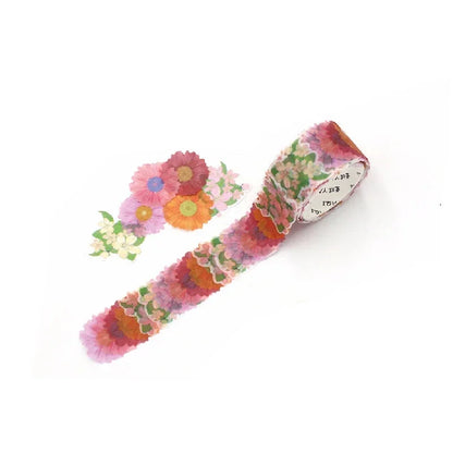 200 Petals/ roll creative flower petal washi tape, masking tape stickers s, DIY dairy, journal, scrapbooking bottle journal