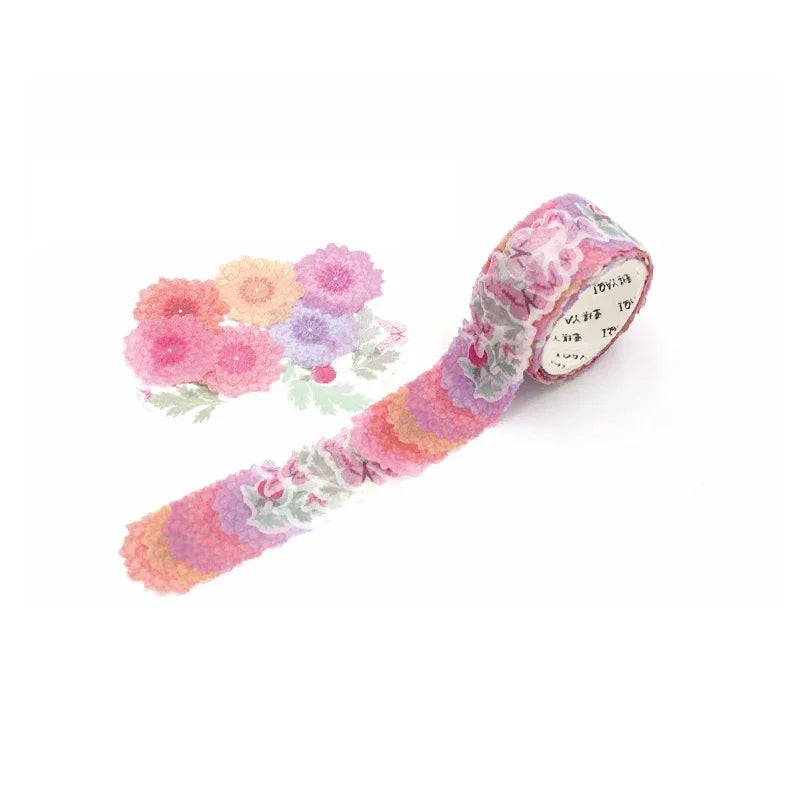 200 Petals/ roll creative flower petal washi tape, masking tape stickers s, DIY dairy, journal, scrapbooking bottle journal