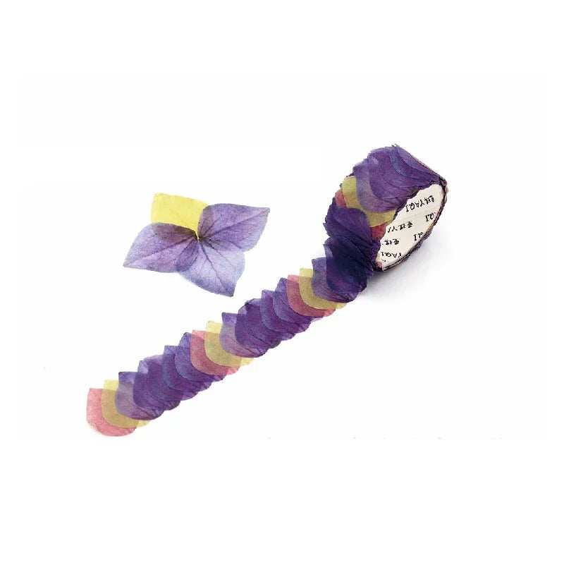 200 Petals/ roll creative flower petal washi tape, masking tape stickers s, DIY dairy, journal, scrapbooking bottle journal