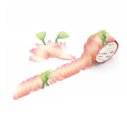 200 Petals/ roll creative flower petal washi tape, masking tape stickers s, DIY dairy, journal, scrapbooking bottle journal